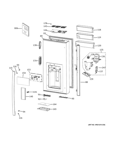 Dispenser door