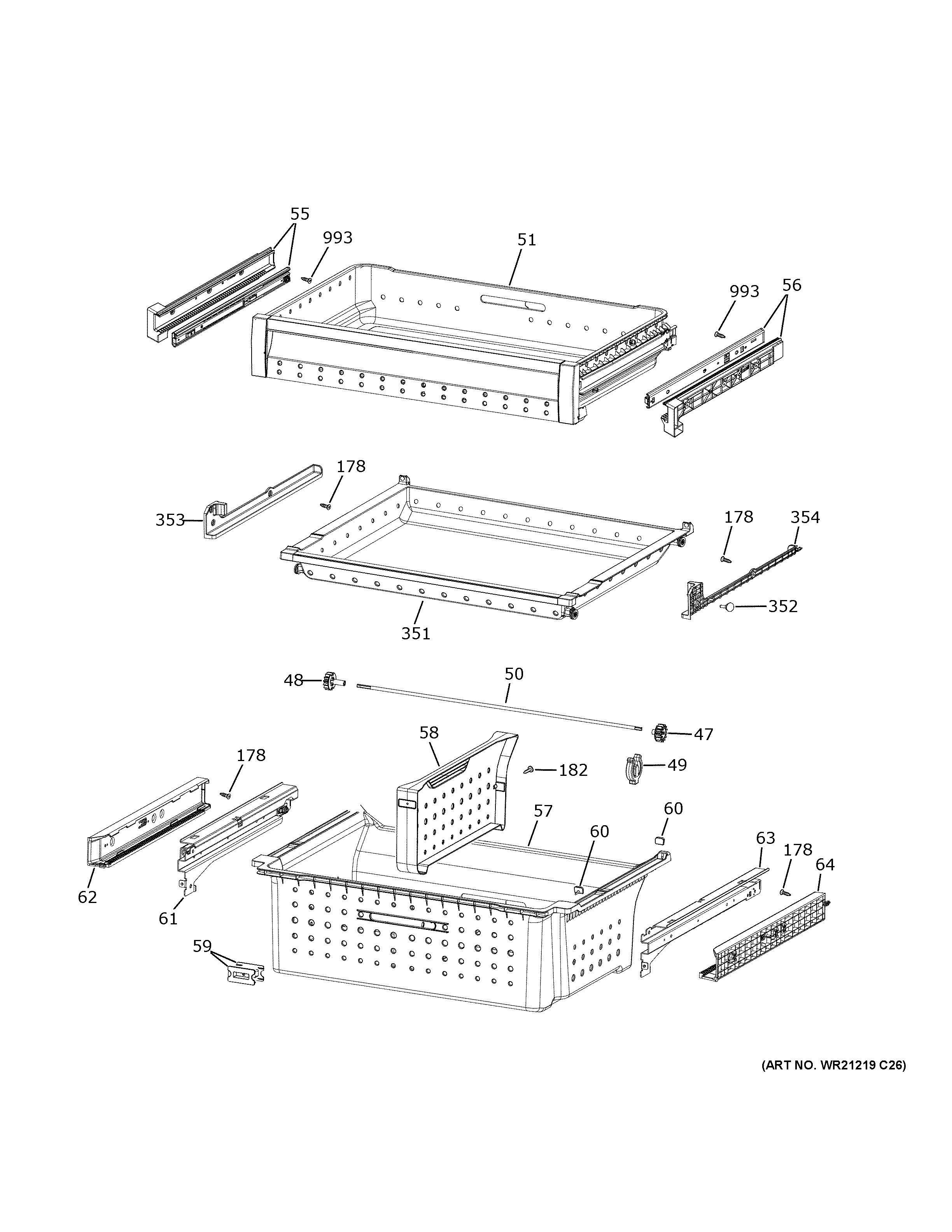 Freezer shelves