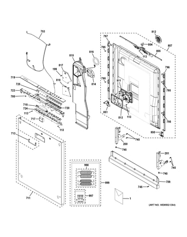 Escutcheon & door assembly