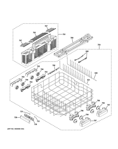 Lower rack assembly