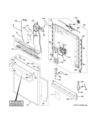 Escutcheon & door assembly