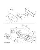 Backsplash, blower & motor assembly