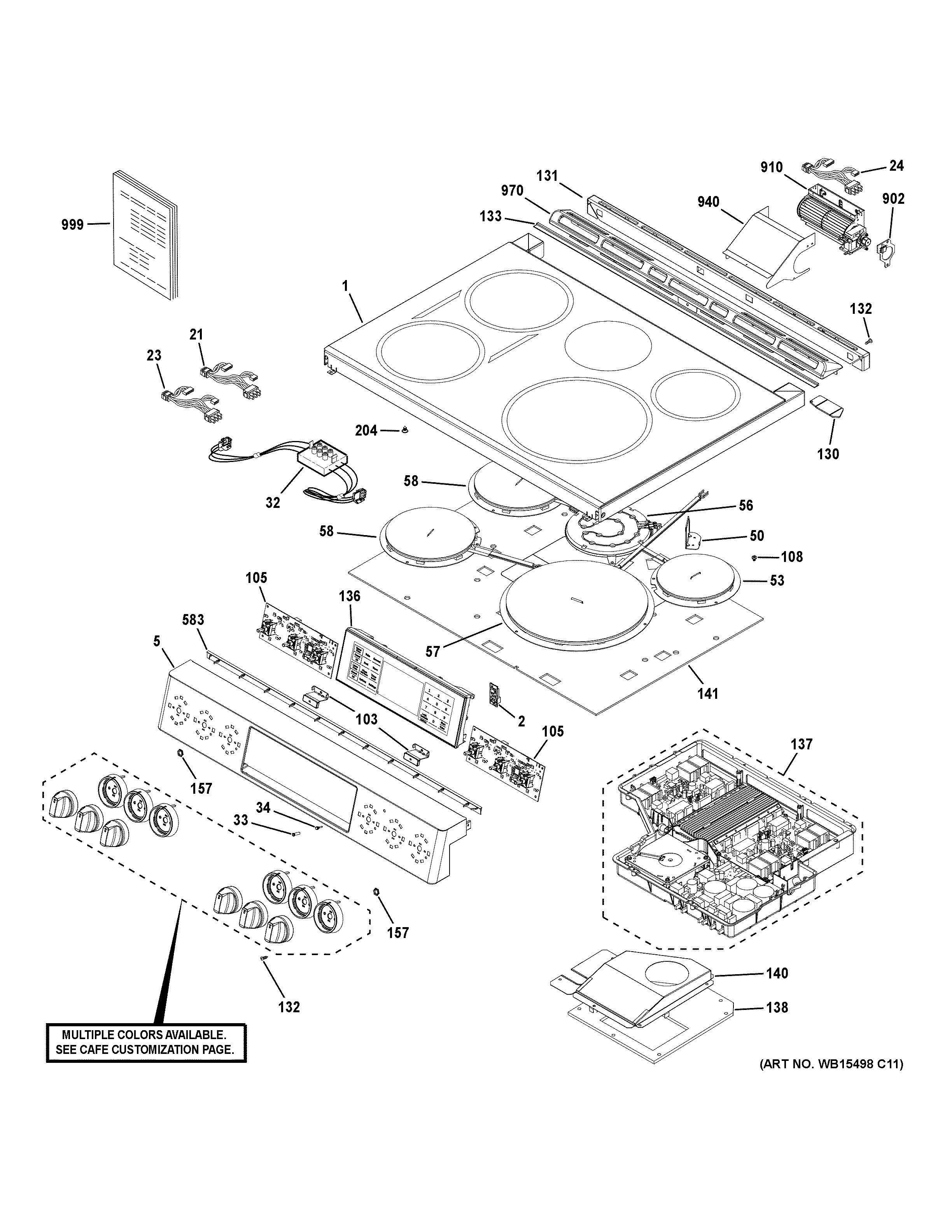 Control panel & cooktop