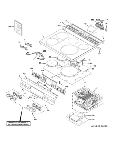 Control panel & cooktop