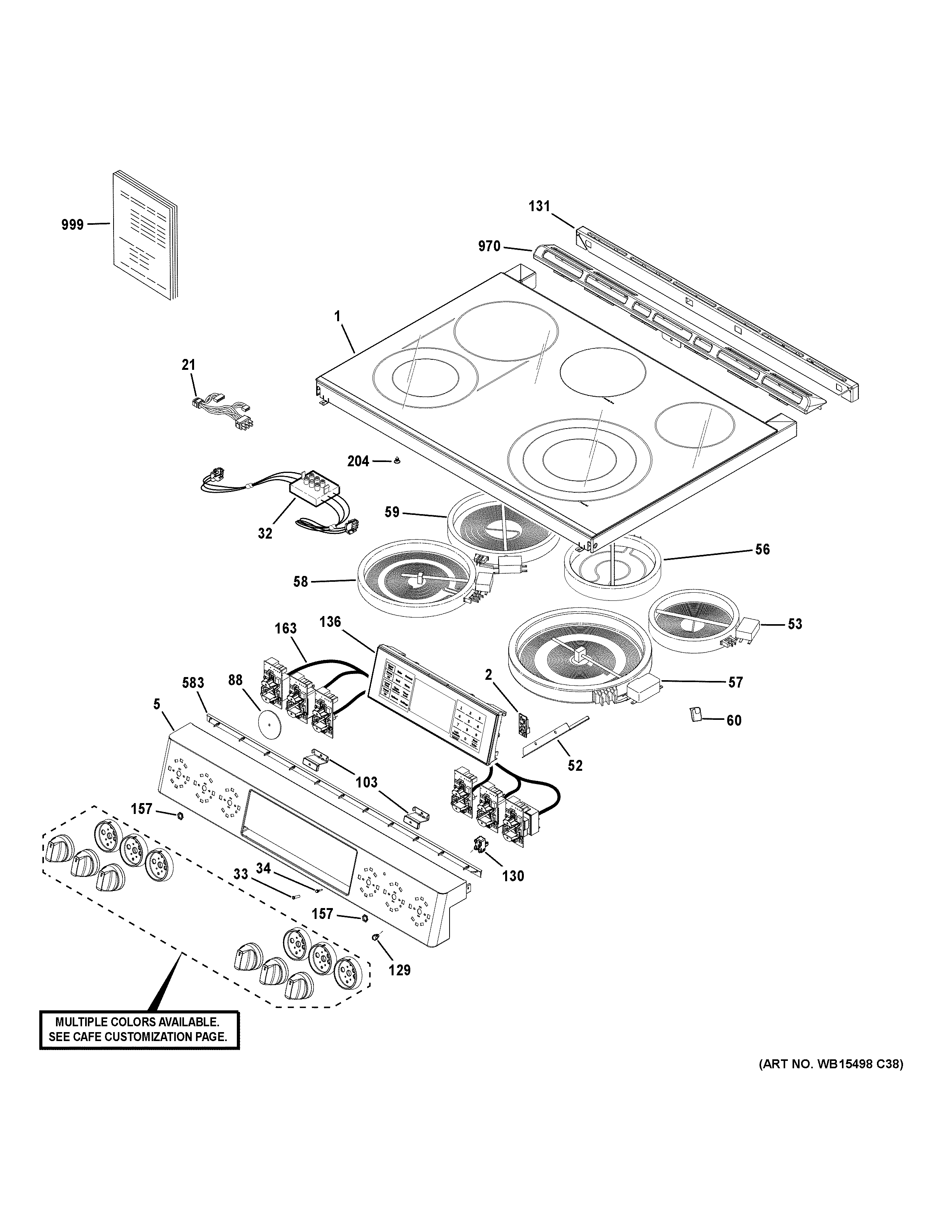 Control panel & cooktop