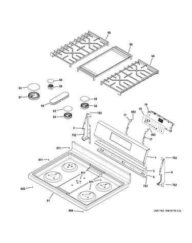 Control panel & cooktop