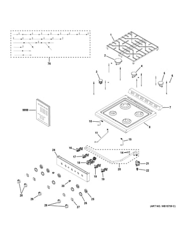 Control panel & cooktop