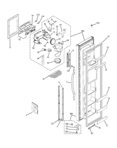 Freezer door