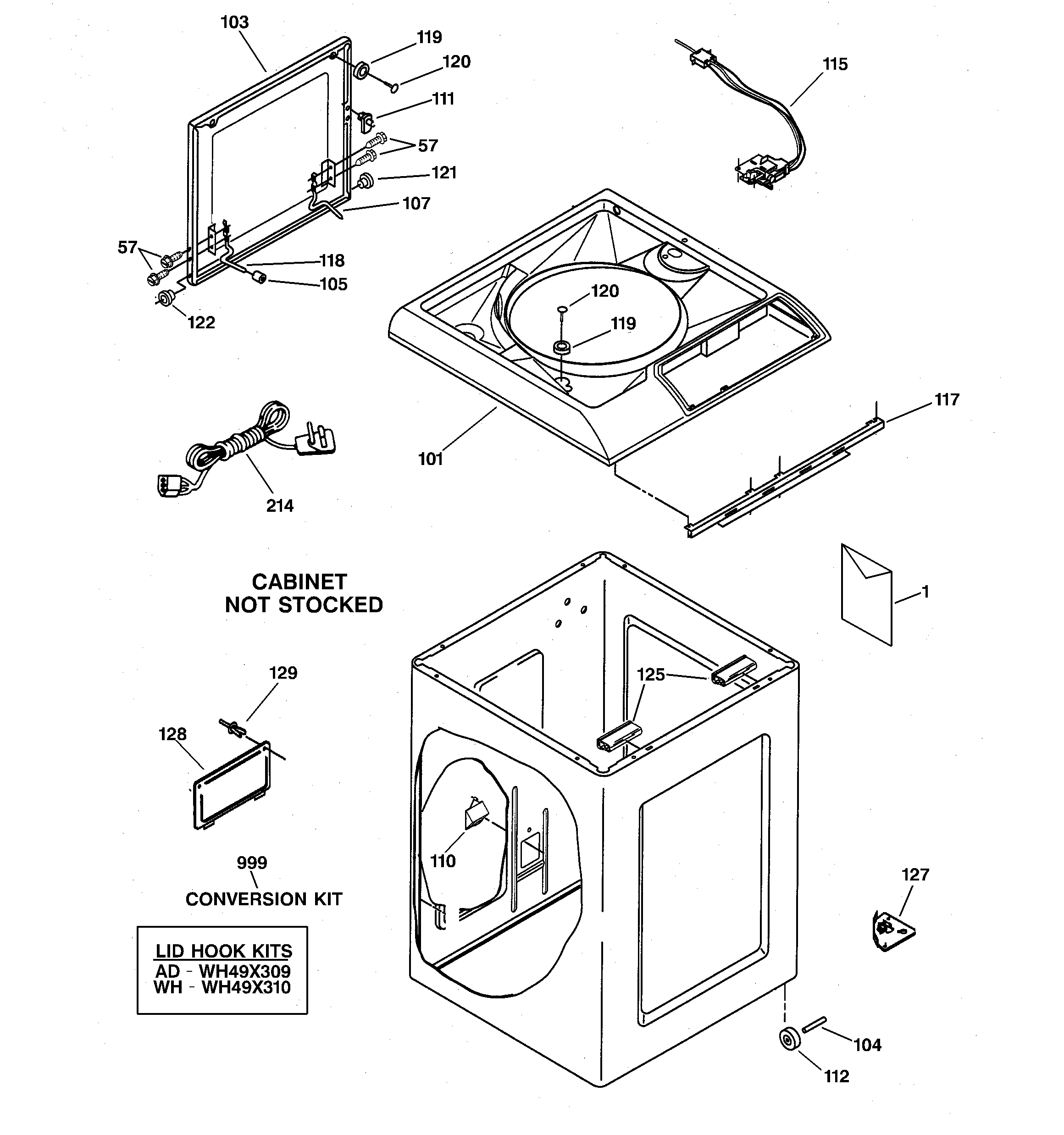 Top & cabinet parts