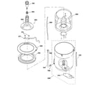 GE WSKP2060W2WH tub, basket & agitator diagram