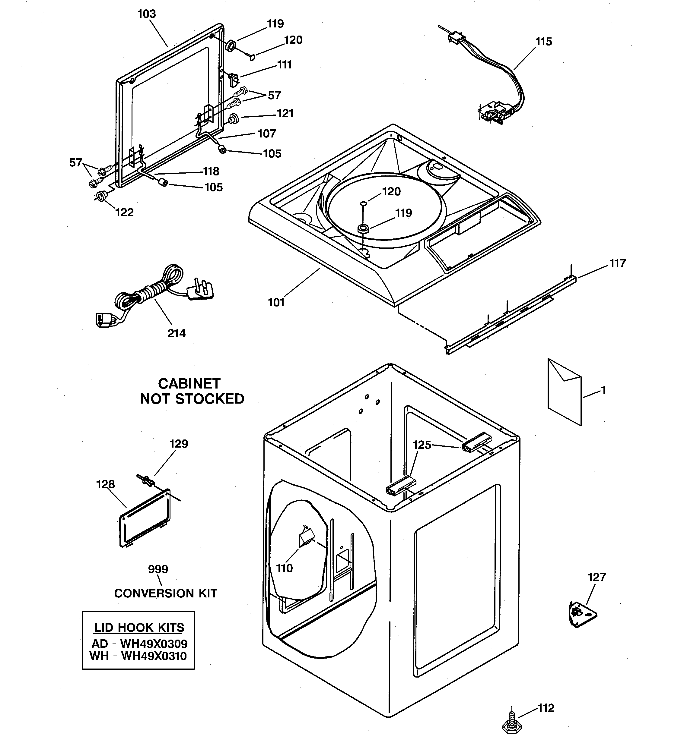 Top & cabinet parts