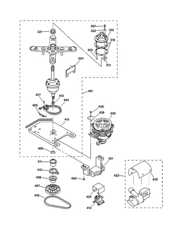 Brake, clutch, gearcase, motor & pu