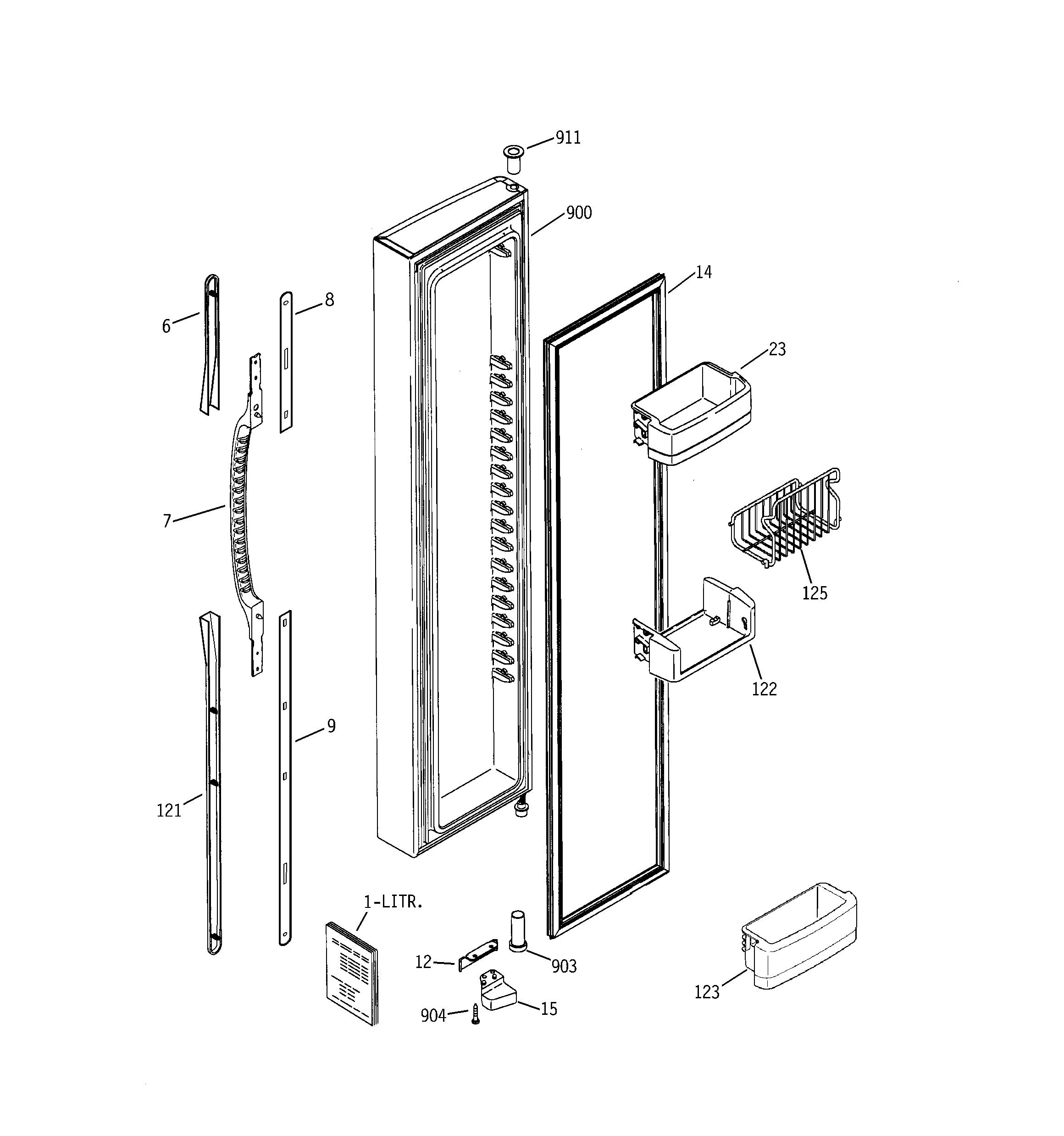 Freezer door