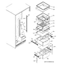 GE GSS25UFPDCC fresh food shelves diagram