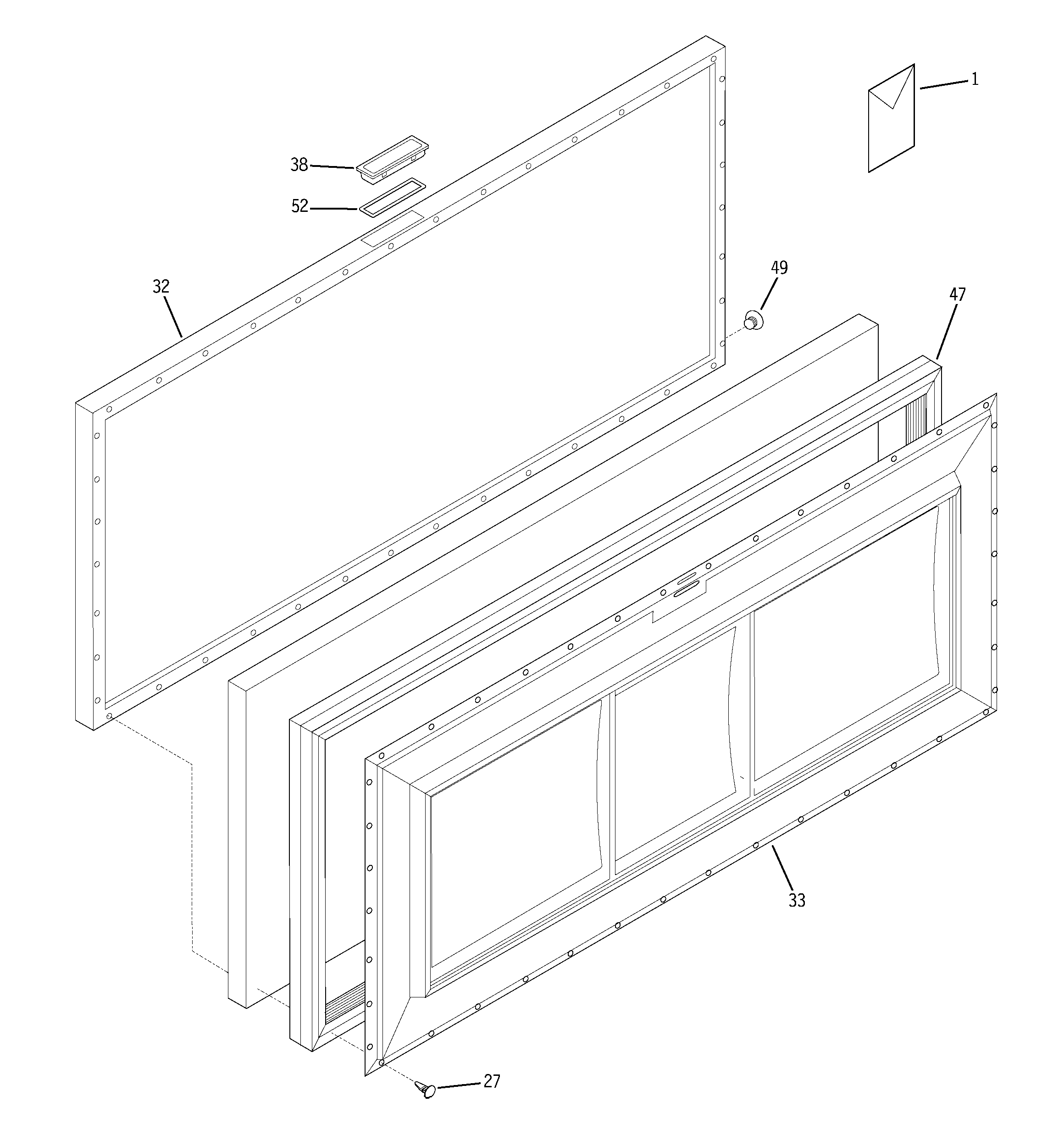 Freezer door