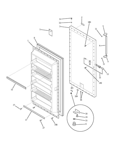 Freezer door