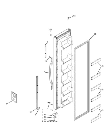 Freezer door