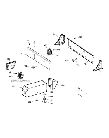 Control panel & coin box assembly