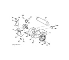 GE DCCB330ED0WC blower & drive assembly diagram
