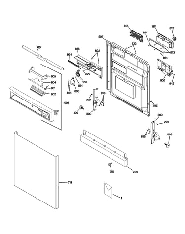 Escutcheon & door assembly