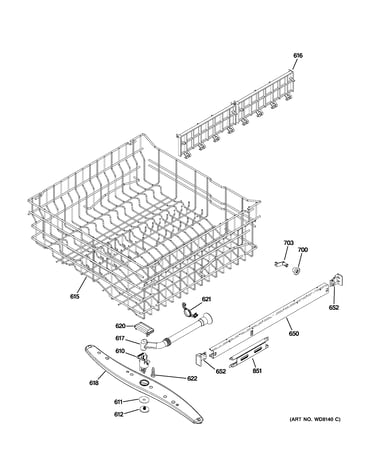 Upper rack assembly