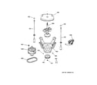 GE WCCB1030D0KC suspension, pump & drive components diagram