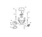GE WHDSR209D0WW suspension, pump & drive components diagram