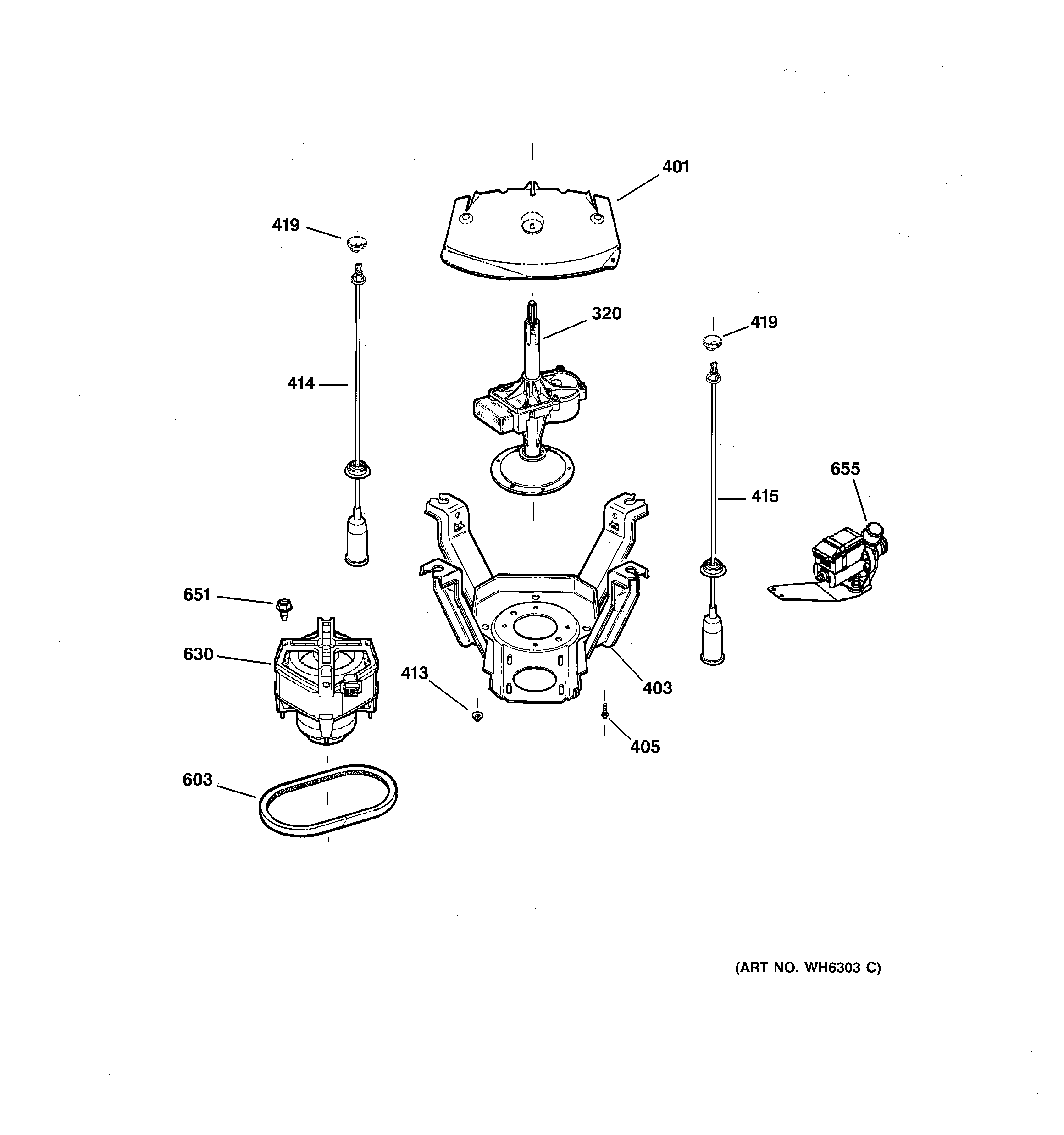 Suspension, pump & drive components