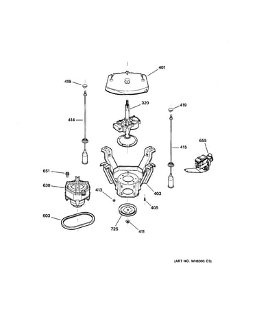 Suspension, pump & drive components
