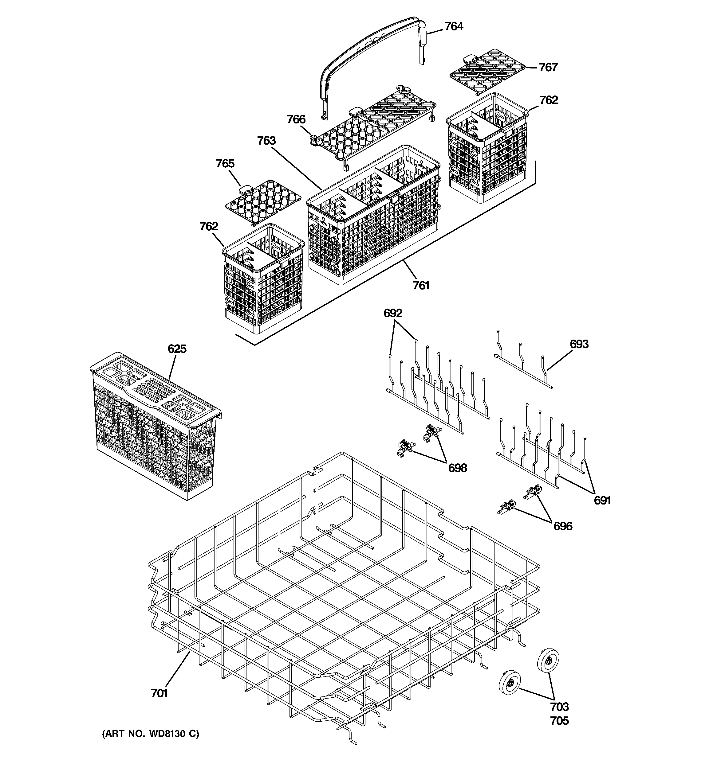 LOWER RACK ASSEMBLY