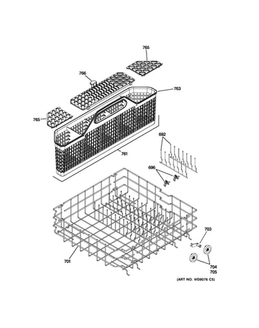 Lower rack assembly