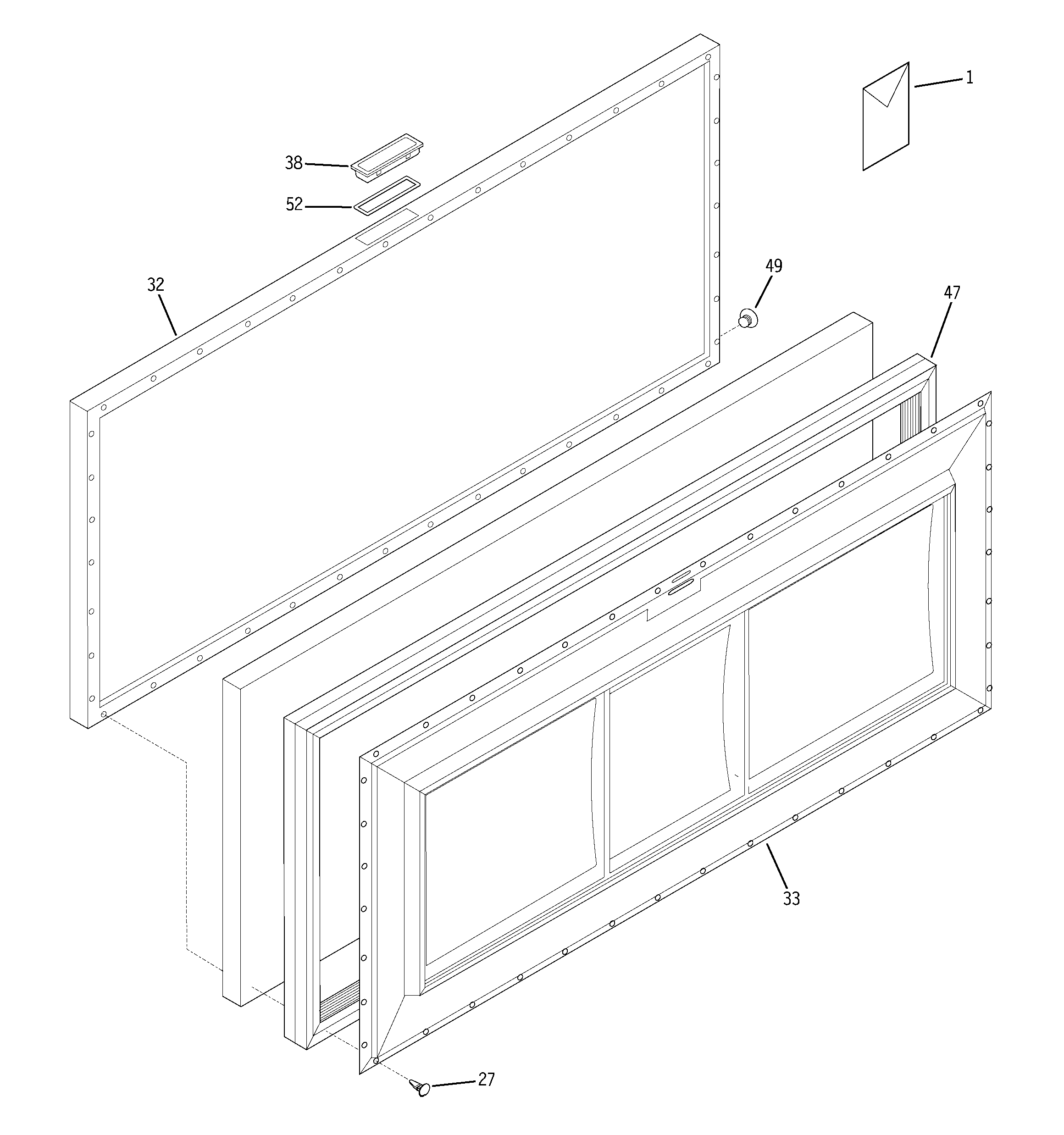 Freezer door