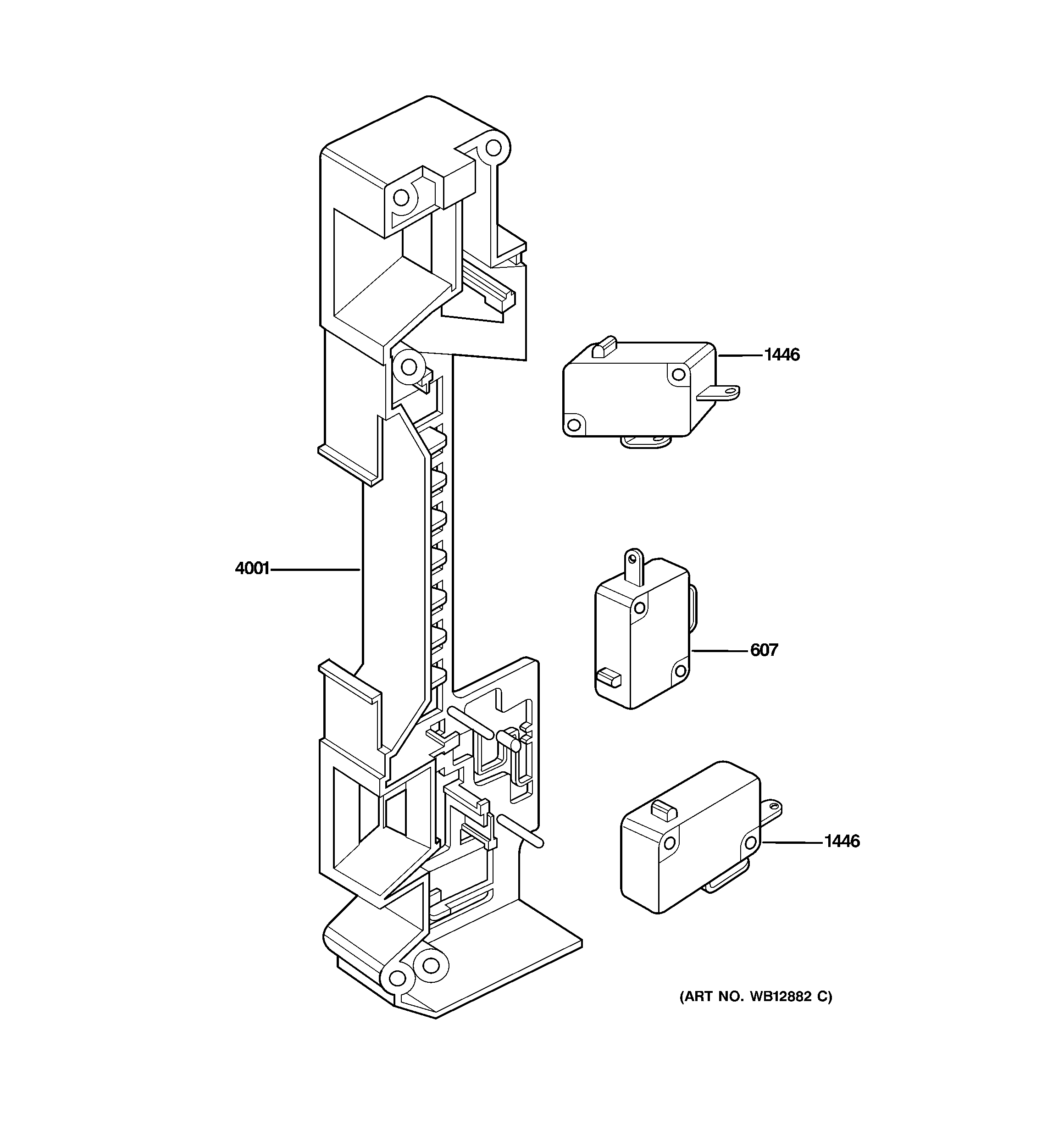 Latch board parts