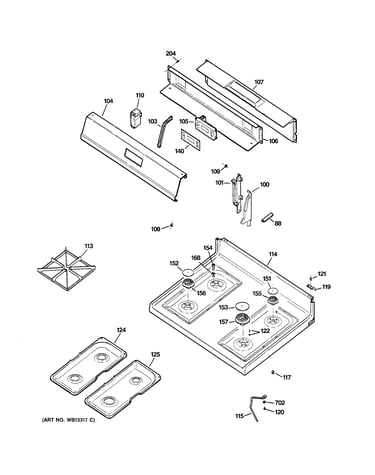 Control panel & cooktop