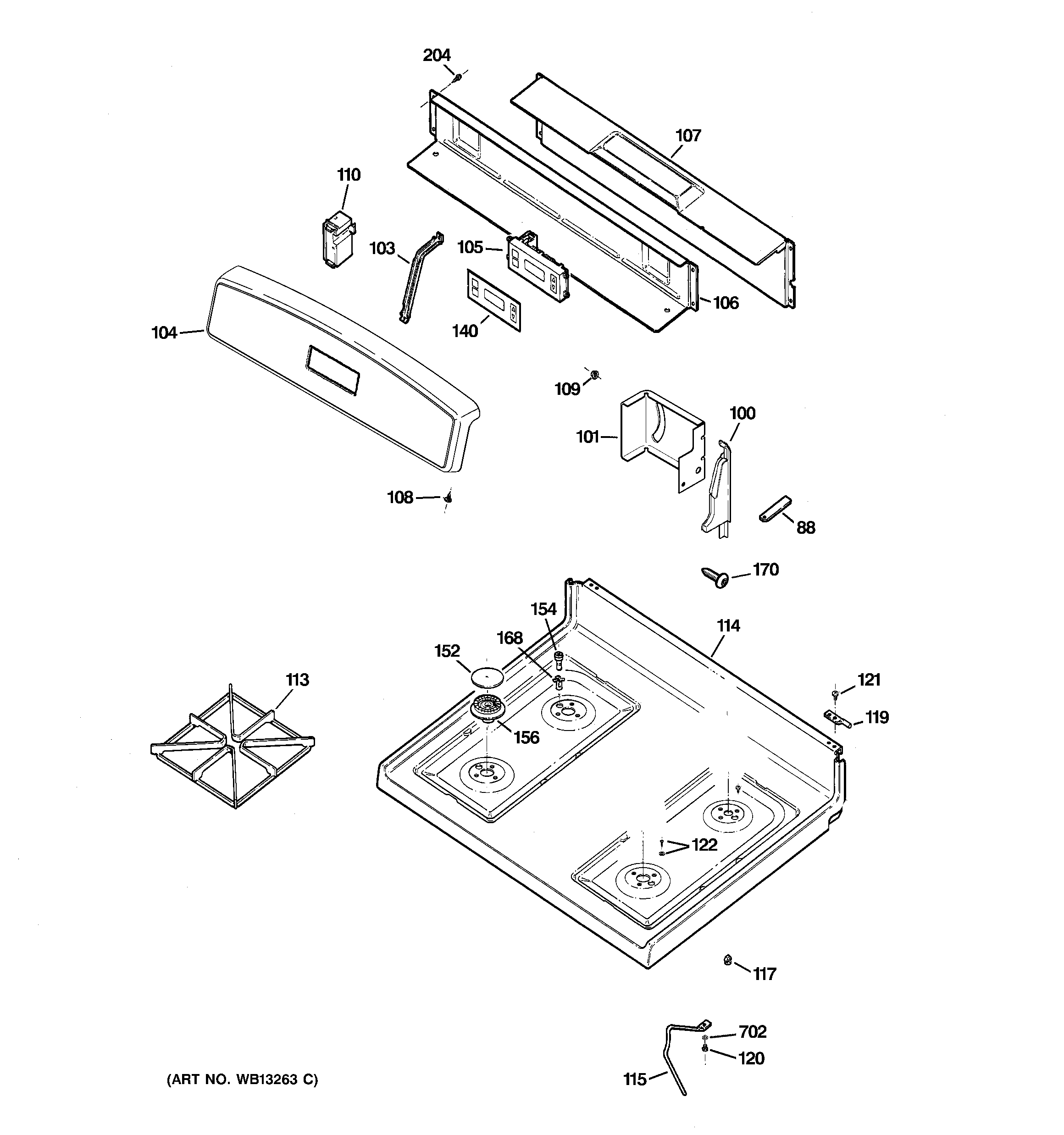 CONTROL PANEL & COOKTOP