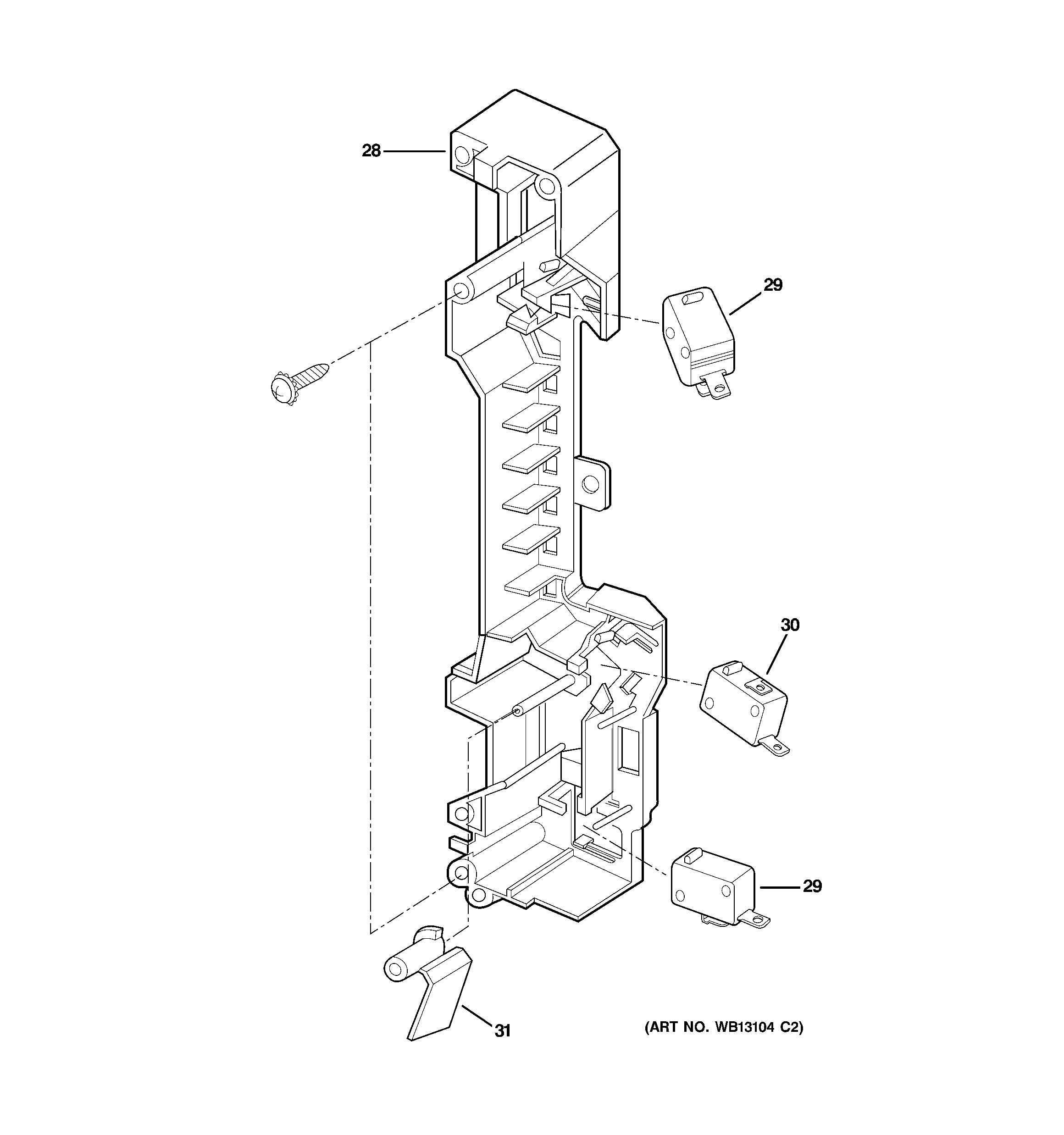 Latch board parts