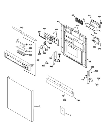 Escutcheon & door assembly