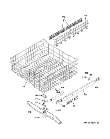 Upper rack assembly