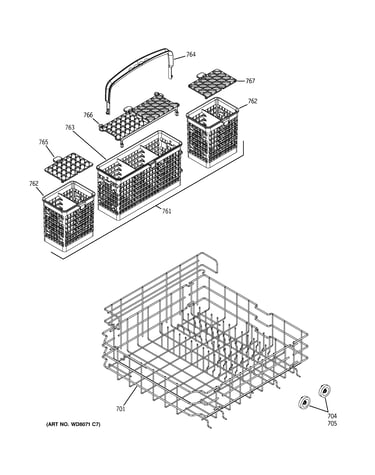 Lower rack assembly