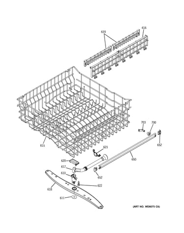 Upper rack assembly