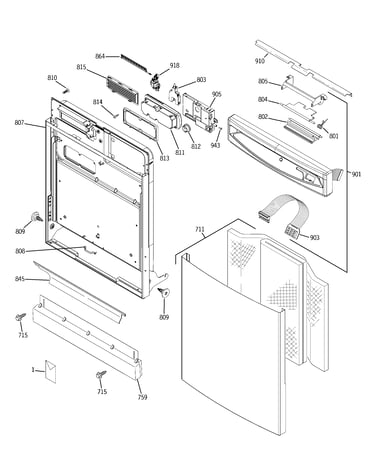 Escutcheon & door assembly