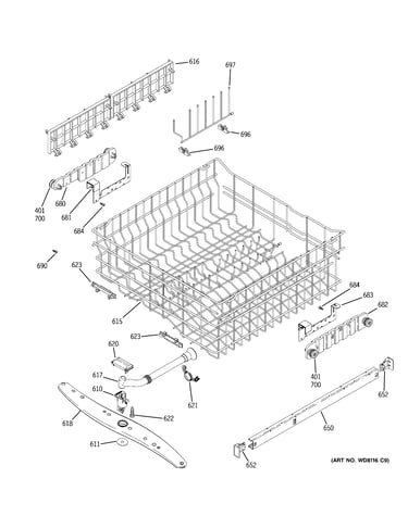 Upper rack assembly