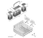 GE PDW7880J03SS lower rack assembly diagram