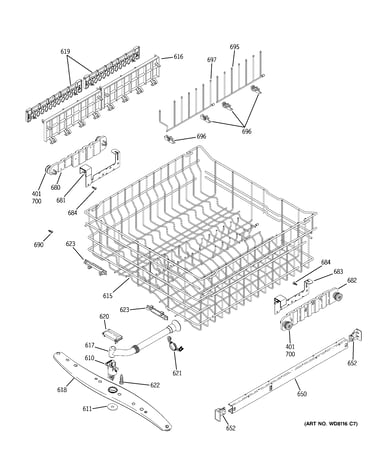 Upper rack assembly