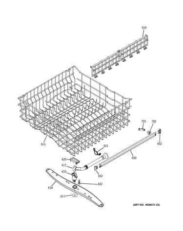 Upper rack assembly
