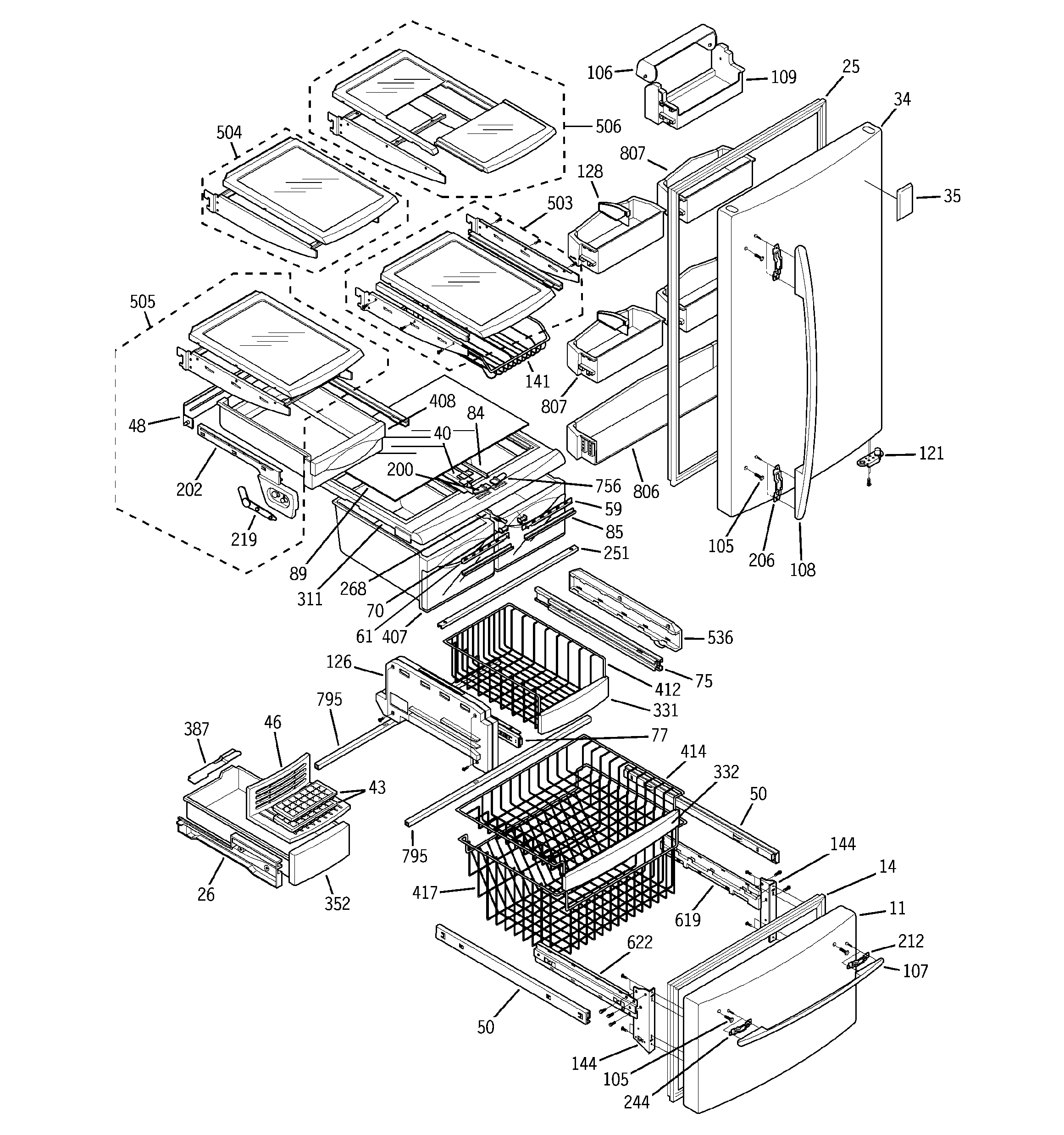 DOOR & SHELVES