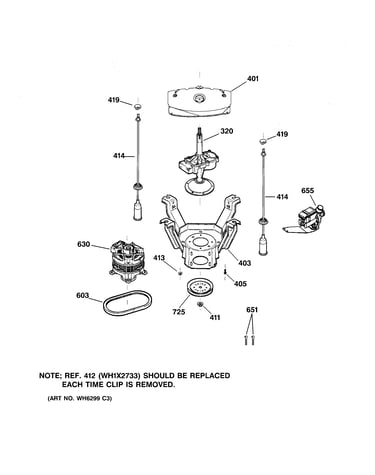 Suspension, pump & drive components