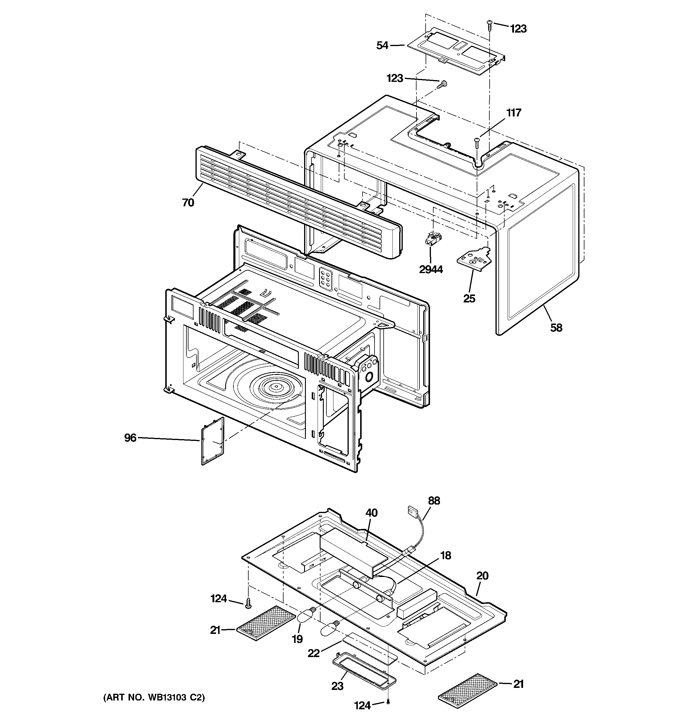 Oven cavity parts