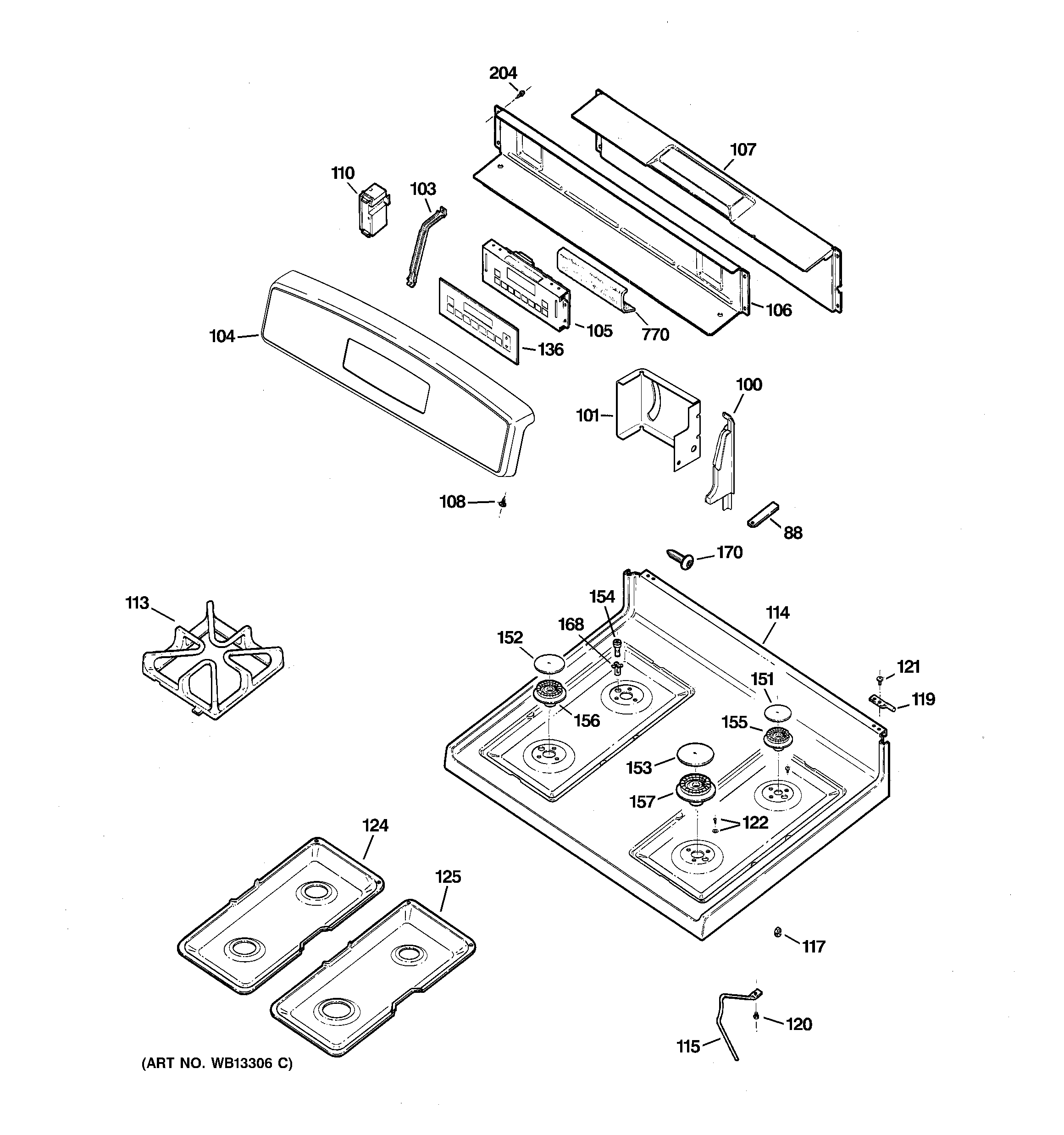 CONTROL PANEL & COOKTOP