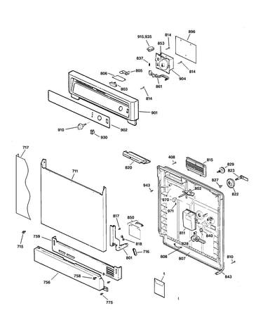 Escutcheon & door assembly